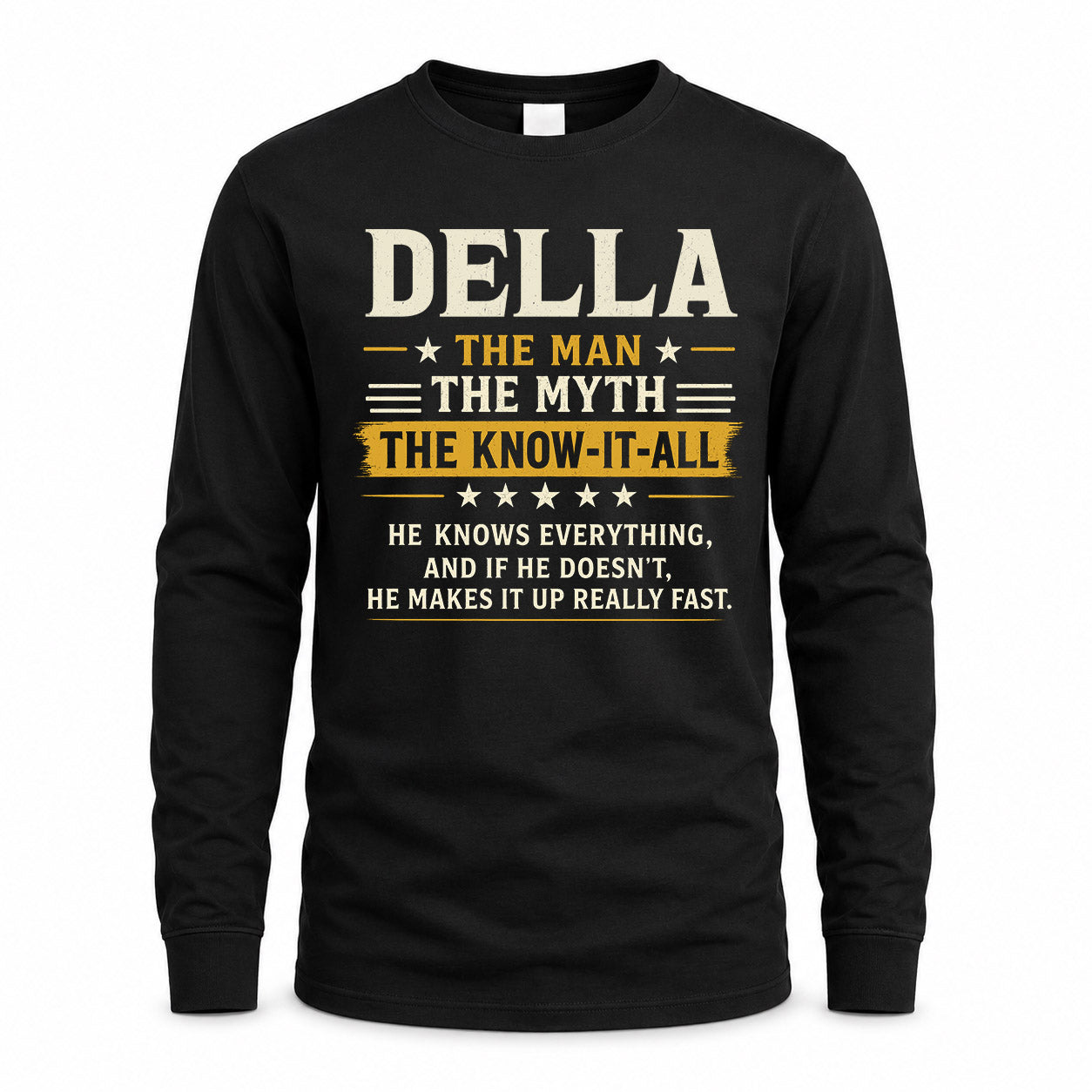 DELLA TM90-K04-125 - NAME Legendary Know-It-All Personalized Funny Shirt