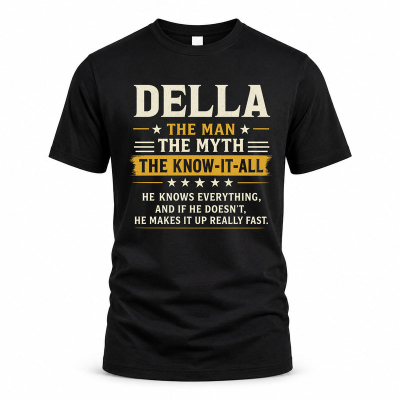 DELLA TM90-K04-125 - NAME Legendary Know-It-All Personalized Funny Shirt