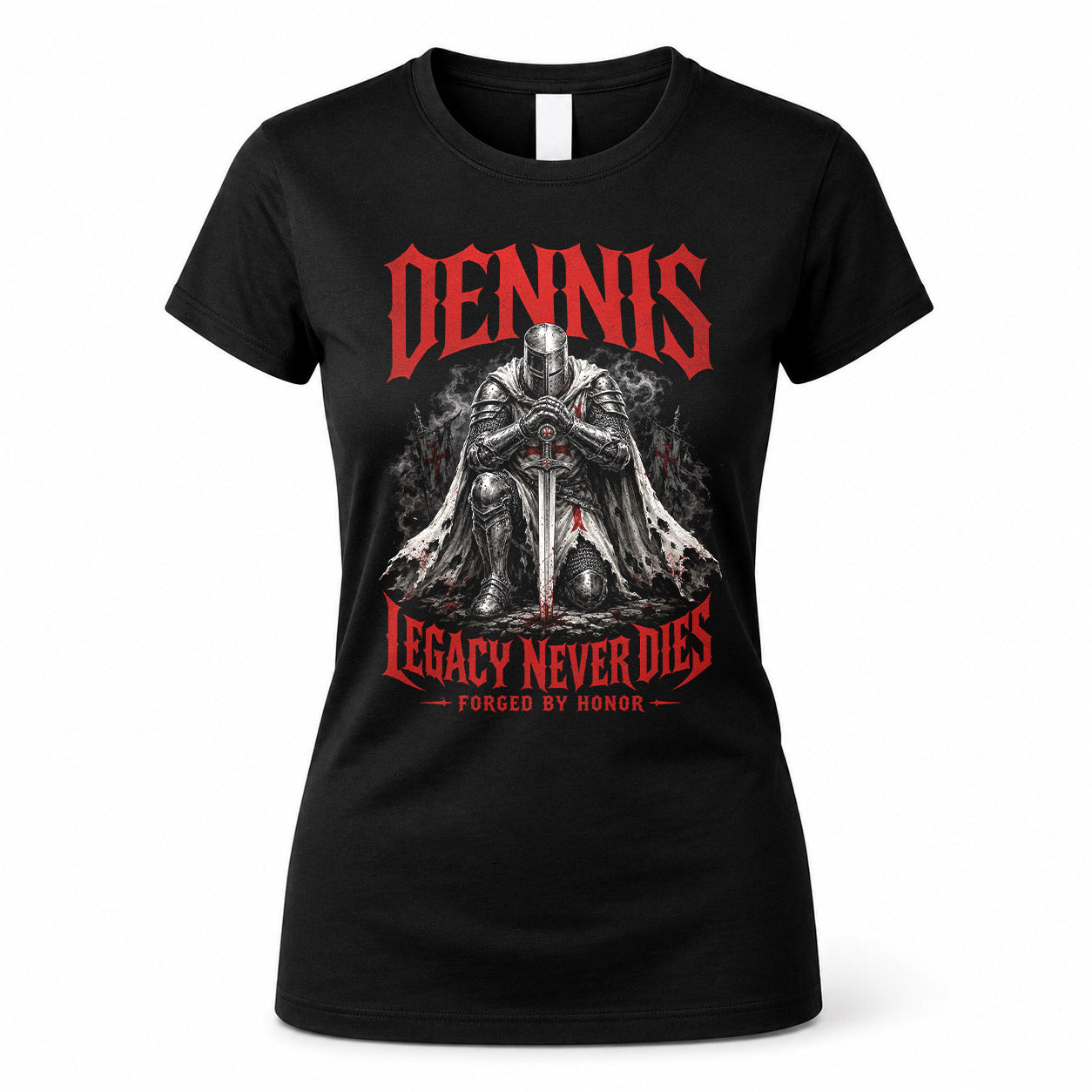 DENNIS HS90-K04-109 - NAME Legacy Never Dies Forged By Honor Personalized Knight