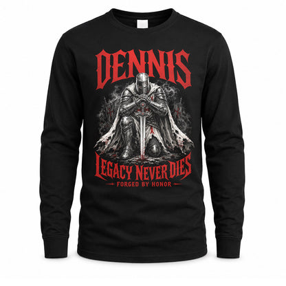 DENNIS HS90-K04-109 - NAME Legacy Never Dies Forged By Honor Personalized Knight
