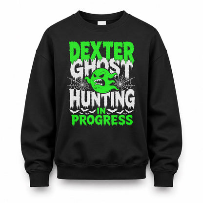 DEXTER HW22-K06-109 - NAME Ghost Hunting In Progress Personalized Halloween Shirt