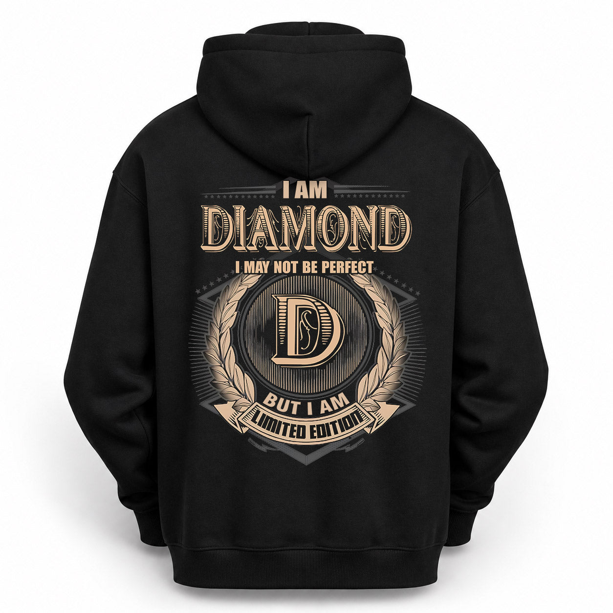DIAMOND PH55-T25-Personalized Name Quote Apparel “I Am NAME May Not Be Perfect But I Am Limited Edition”