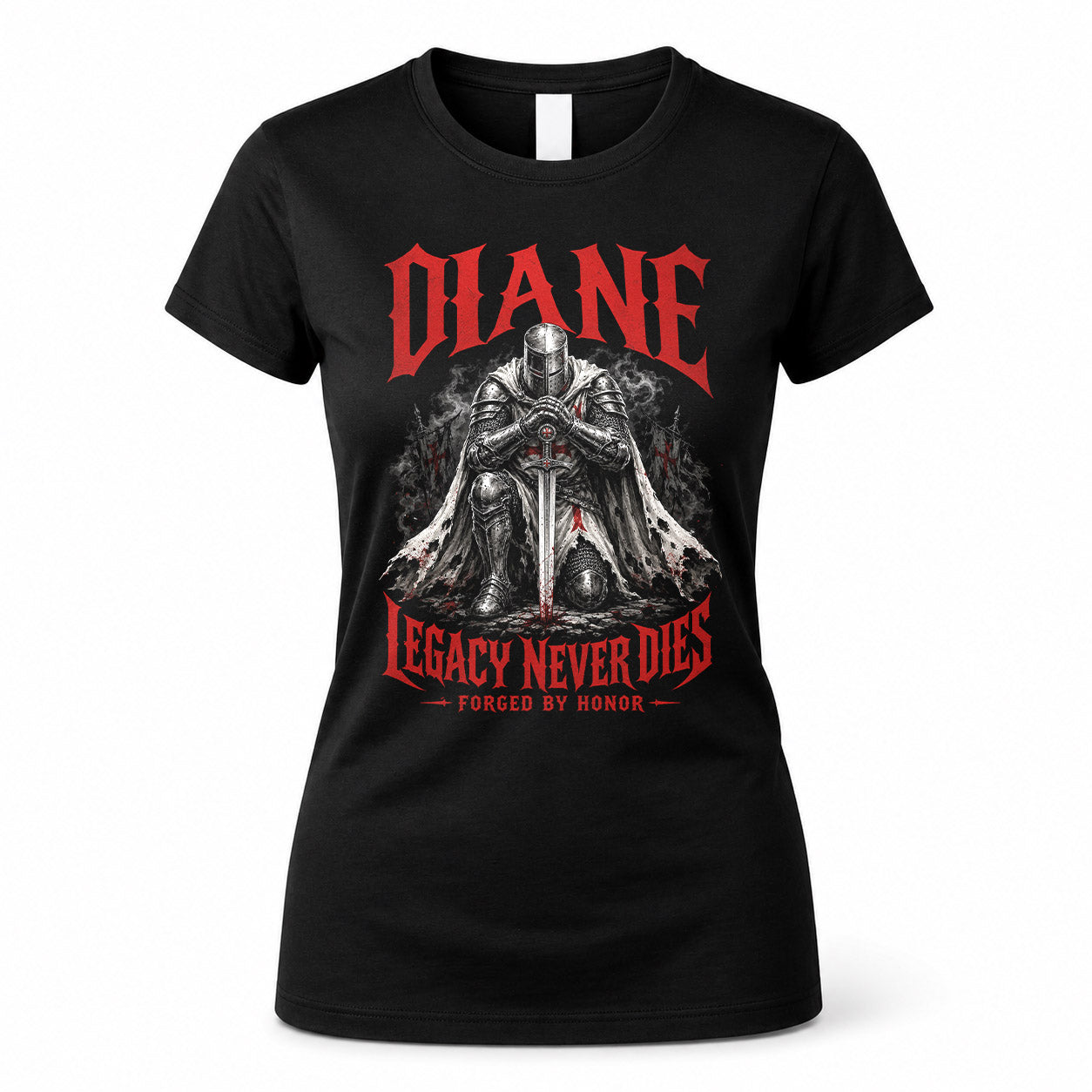 DIANE HS90-K04-109 - NAME Legacy Never Dies Forged By Honor Personalized Knight