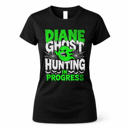 DIANE HW22-K06-109 - NAME Ghost Hunting In Progress Personalized Halloween Shirt