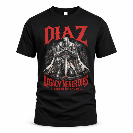 DIAZ HS90-K04-109 - NAME Legacy Never Dies Forged By Honor Personalized Knight