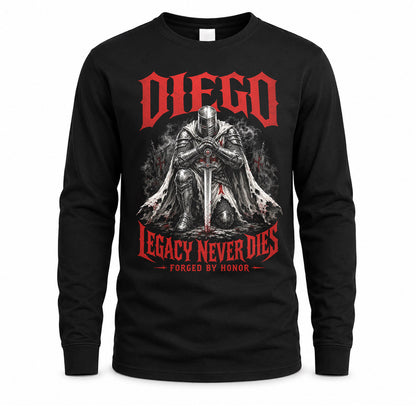 DIEGO HS90-K04-109 - NAME Legacy Never Dies Forged By Honor Personalized Knight
