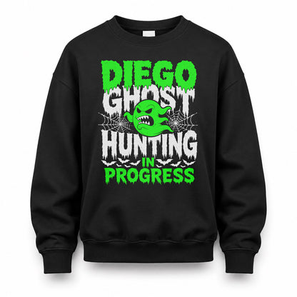 DIEGO HW22-K06-109 - NAME Ghost Hunting In Progress Personalized Halloween Shirt