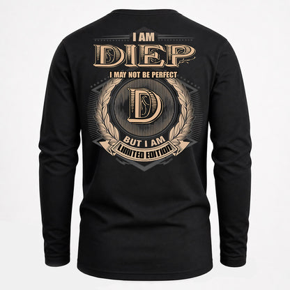 DIEP PH55-T25-Personalized Name Quote Apparel “I Am NAME May Not Be Perfect But I Am Limited Edition”