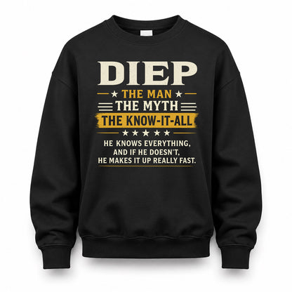 DIEP TM90-K04-125 - NAME Legendary Know-It-All Personalized Funny Shirt