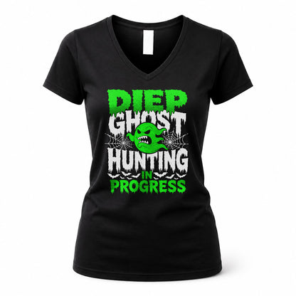 DIEP HW22-K06-109 - NAME Ghost Hunting In Progress Personalized Halloween Shirt