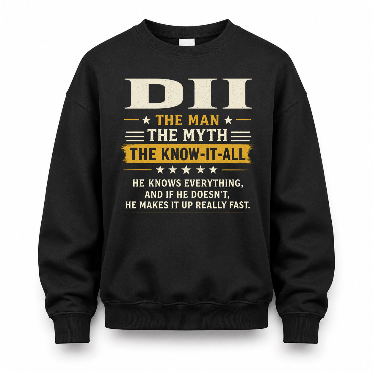 DII TM90-K04-125 - NAME Legendary Know-It-All Personalized Funny Shirt