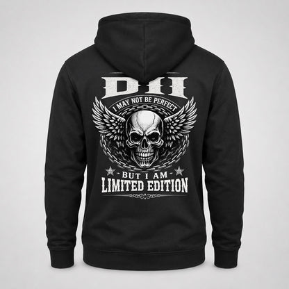 DII P01-K24-229 – Personalized Skull Graphic Apparel “I Am NAME I May Not Be Perfect But I Am Limited Edition”