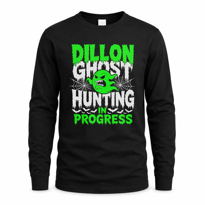 DILLON HW22-K06-109 - NAME Ghost Hunting In Progress Personalized Halloween Shirt