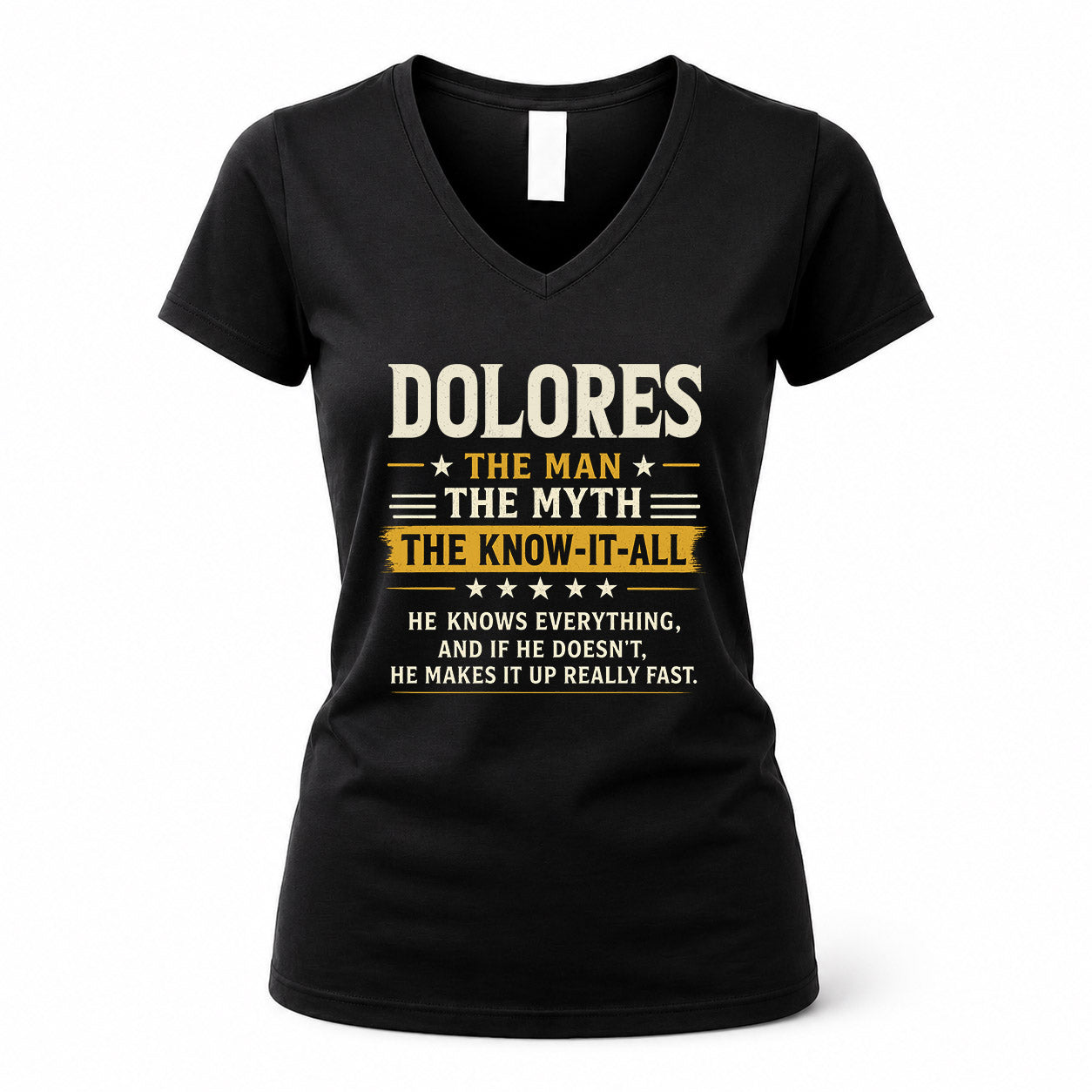 DOLORES TM90-K04-125 - NAME Legendary Know-It-All Personalized Funny Shirt