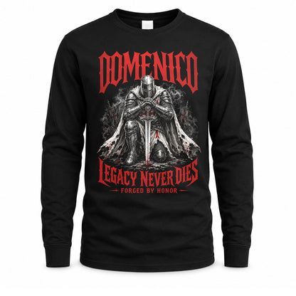DOMENICO HS90-K04-109 - NAME Legacy Never Dies Forged By Honor Personalized Knight