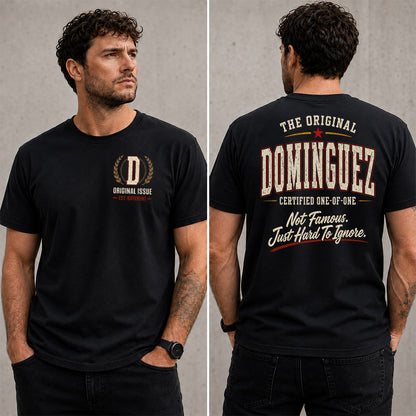 DOMINGUEZ W68-F2-168 – Personalized Original Issue Apparel “The Original NAME Certified One-of-One"