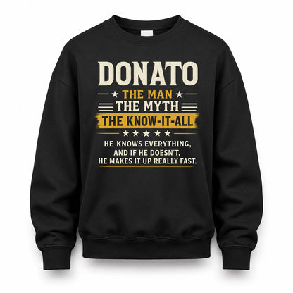 DONATO TM90-K04-125 - NAME Legendary Know-It-All Personalized Funny Shirt