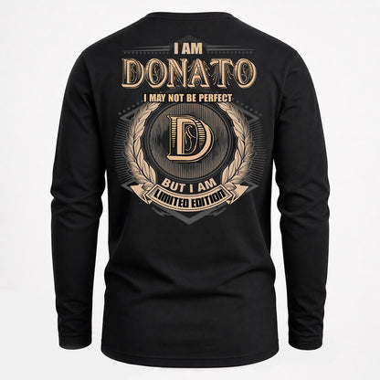 DONATO PH55-T25-Personalized Name Quote Apparel “I Am NAME May Not Be Perfect But I Am Limited Edition”
