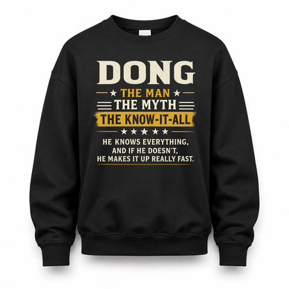 DONG TM90-K04-125 - NAME Legendary Know-It-All Personalized Funny Shirt