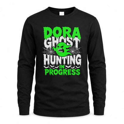 DORA HW22-K06-109 - NAME Ghost Hunting In Progress Personalized Halloween Shirt