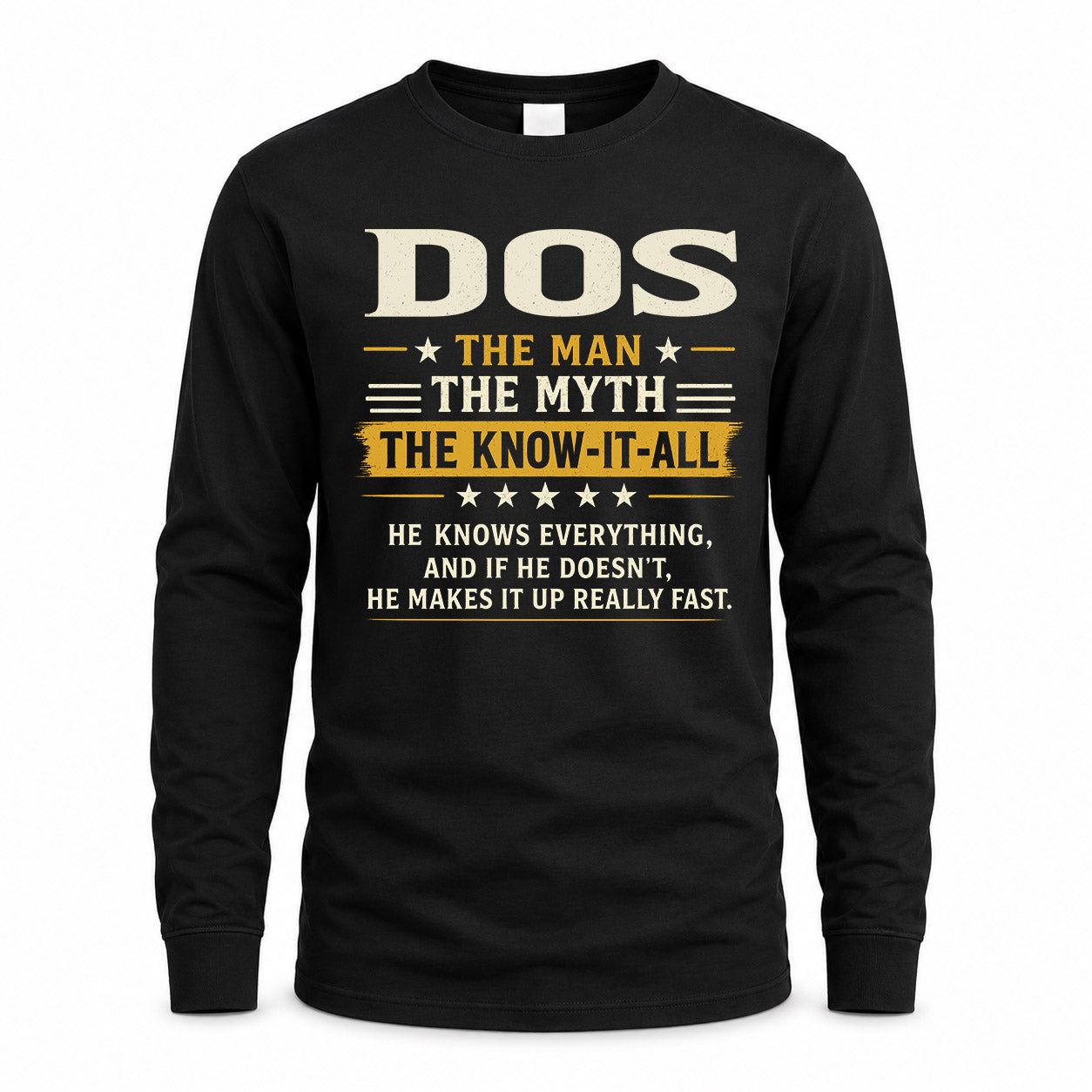 DOS TM90-K04-125 - NAME Legendary Know-It-All Personalized Funny Shirt