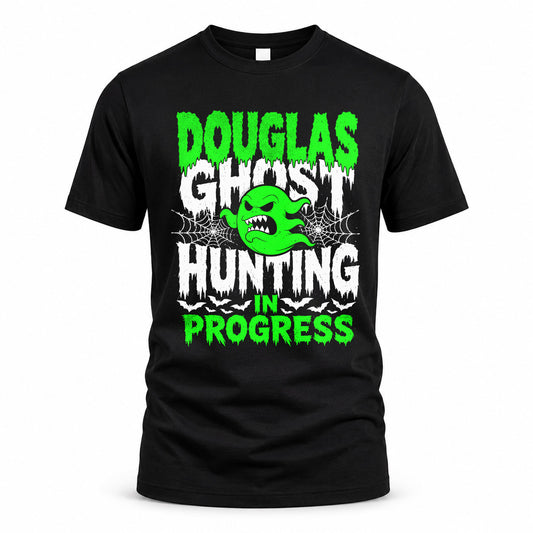 DOUGLAS HW22-K06-109 - NAME Ghost Hunting In Progress Personalized Halloween Shirt