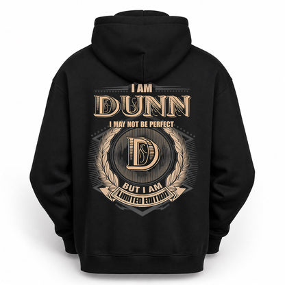 DUNN PH55-T25-Personalized Name Quote Apparel “I Am NAME May Not Be Perfect But I Am Limited Edition”