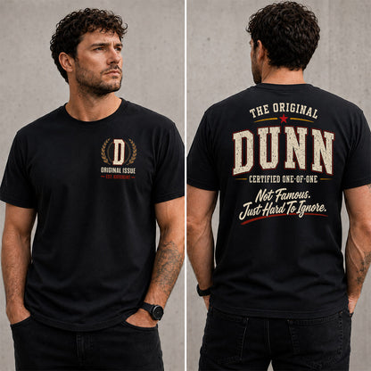 DUNN W68-F2-168 – Personalized Original Issue Apparel “The Original NAME Certified One-of-One"