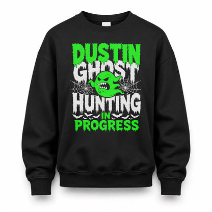DUSTIN HW22-K06-109 - NAME Ghost Hunting In Progress Personalized Halloween Shirt