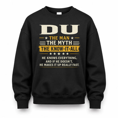 DU TM90-K04-125 - NAME Legendary Know-It-All Personalized Funny Shirt
