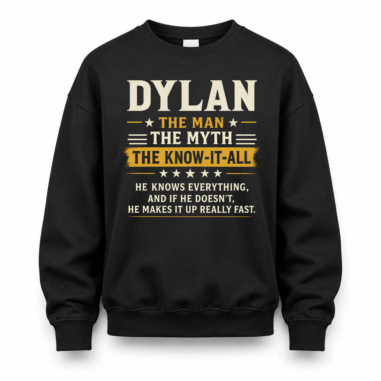 DYLAN TM90-K04-125 - NAME Legendary Know-It-All Personalized Funny Shirt