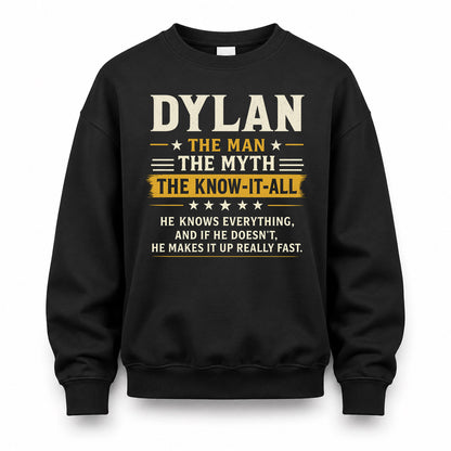 DYLAN TM90-K04-125 - NAME Legendary Know-It-All Personalized Funny Shirt