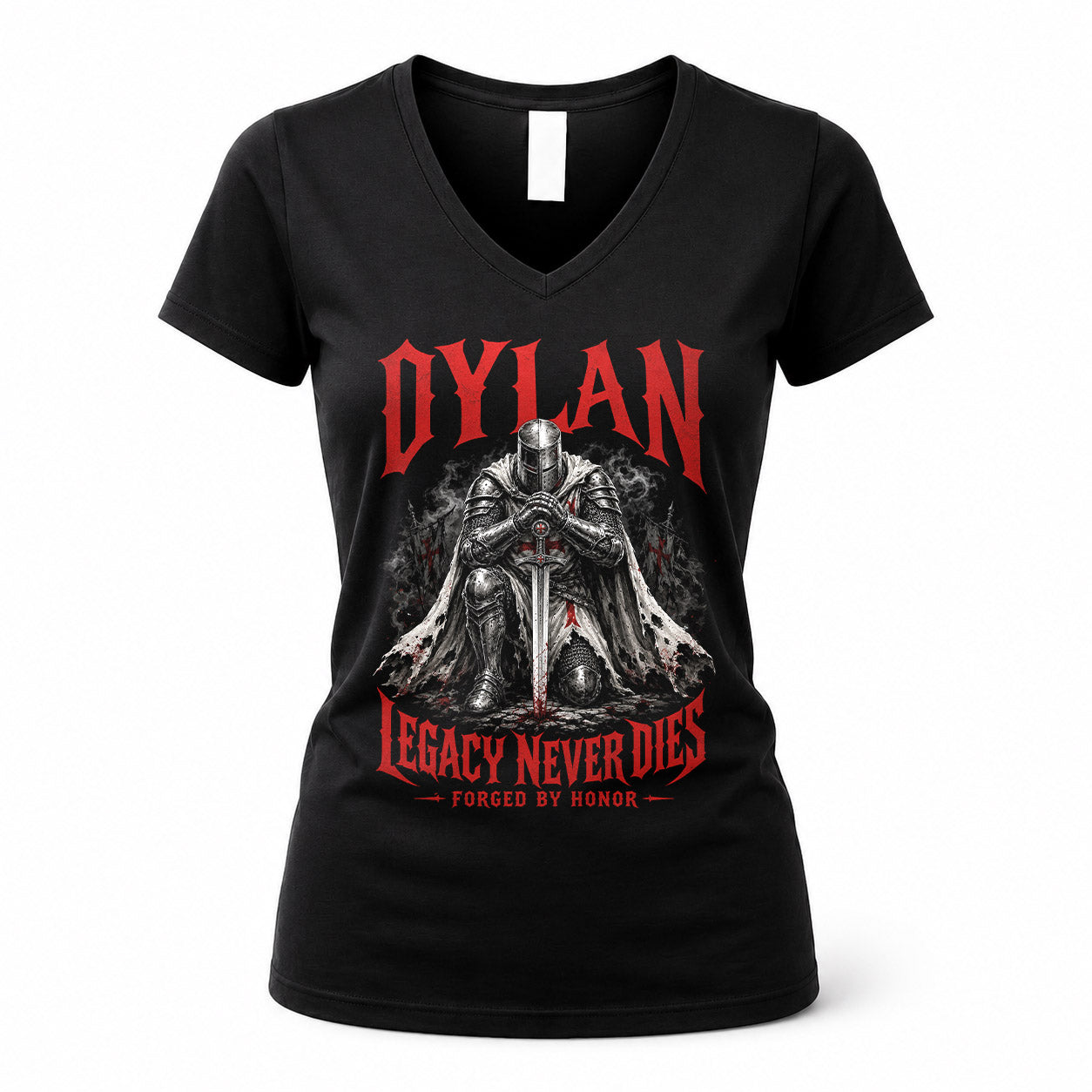 DYLAN HS90-K04-109 - NAME Legacy Never Dies Forged By Honor Personalized Knight