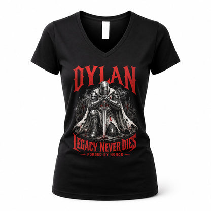 DYLAN HS90-K04-109 - NAME Legacy Never Dies Forged By Honor Personalized Knight