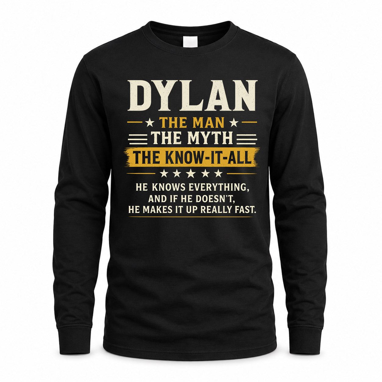 DYLAN TM90-K04-125 - NAME Legendary Know-It-All Personalized Funny Shirt