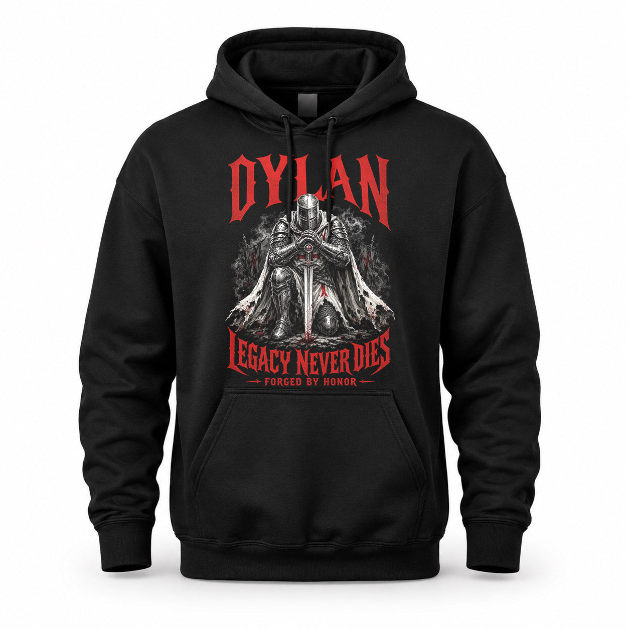 DYLAN HS90-K04-109 - NAME Legacy Never Dies Forged By Honor Personalized Knight