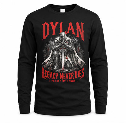 DYLAN HS90-K04-109 - NAME Legacy Never Dies Forged By Honor Personalized Knight