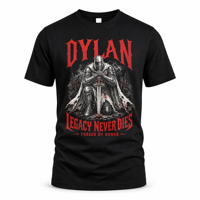DYLAN HS90-K04-109 - NAME Legacy Never Dies Forged By Honor Personalized Knight