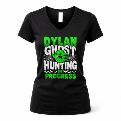 DYLAN HW22-K06-109 - NAME Ghost Hunting In Progress Personalized Halloween Shirt