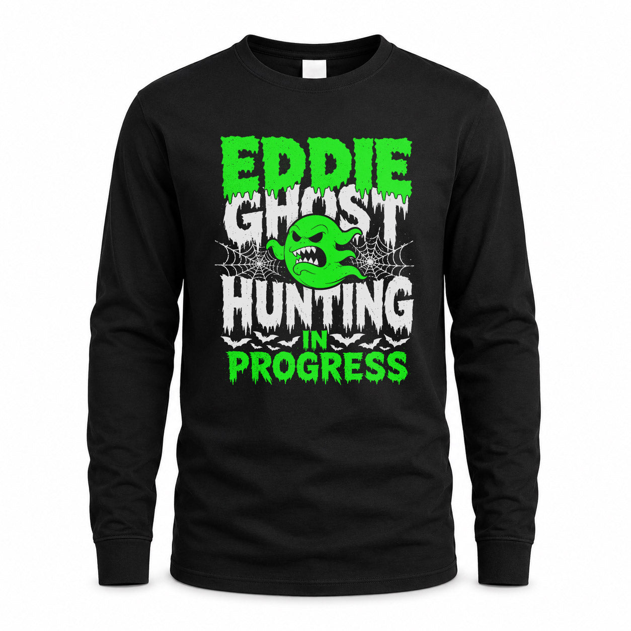 EDDIE HW22-K06-109 - NAME Ghost Hunting In Progress Personalized Halloween Shirt