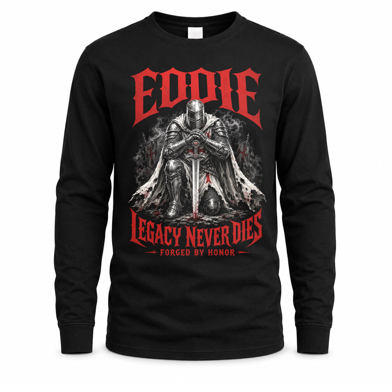 EDDIE HS90-K04-109 - NAME Legacy Never Dies Forged By Honor Personalized Knight