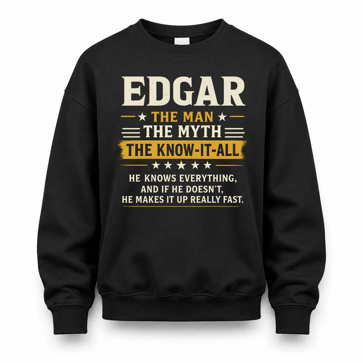 EDGAR TM90-K04-125 - NAME Legendary Know-It-All Personalized Funny Shirt