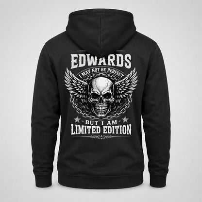 EDWARDS P01-K24-229 – Personalized Skull Graphic Apparel “I Am NAME I May Not Be Perfect But I Am Limited Edition”