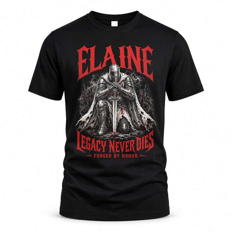 ELAINE HS90-K04-109 - NAME Legacy Never Dies Forged By Honor Personalized Knight