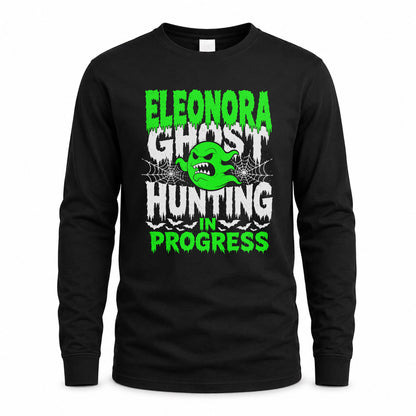 ELEONORA HW22-K06-109 - NAME Ghost Hunting In Progress Personalized Halloween Shirt