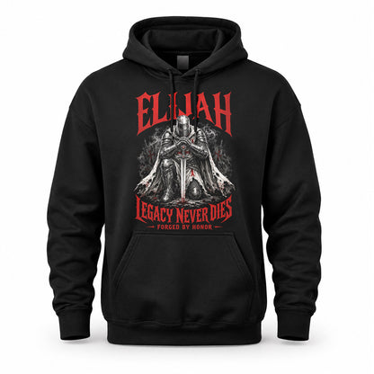 ELIJAH HS90-K04-109 - NAME Legacy Never Dies Forged By Honor Personalized Knight