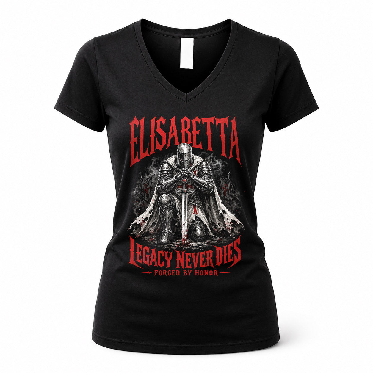 ELISABETTA HS90-K04-109 - NAME Legacy Never Dies Forged By Honor Personalized Knight