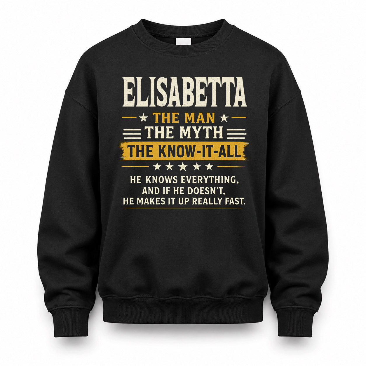 ELISABETTA TM90-K04-125 - NAME Legendary Know-It-All Personalized Funny Shirt