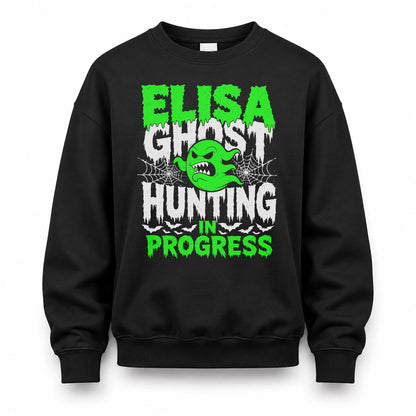 ELISA HW22-K06-109 - NAME Ghost Hunting In Progress Personalized Halloween Shirt
