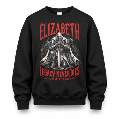 ELIZABETH HS90-K04-109 - NAME Legacy Never Dies Forged By Honor Personalized Knight